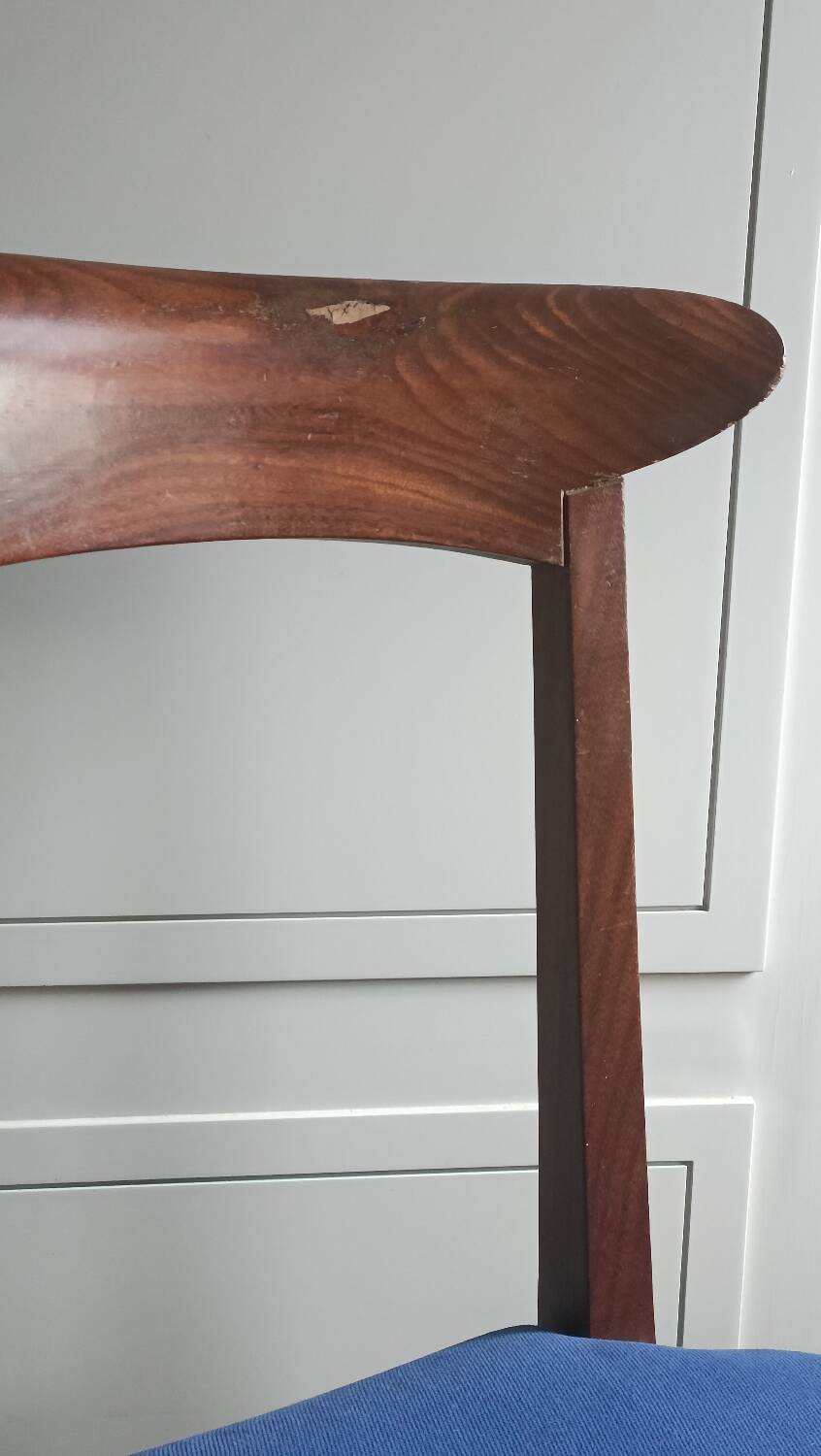 Pair of Italian teak chairs