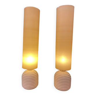 pair of ceramic lamps circa 70