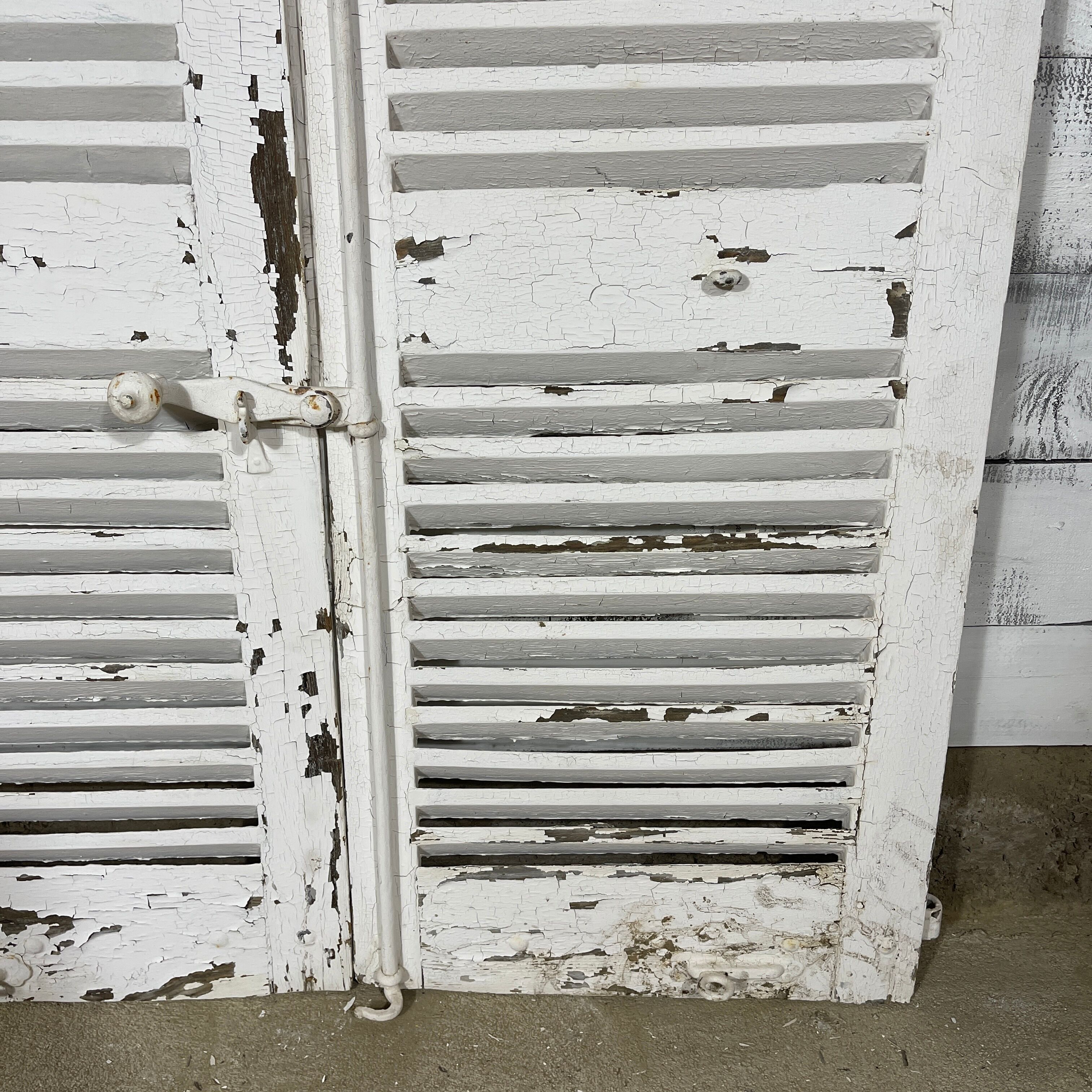 Pair of white shutters