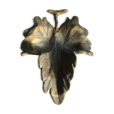 Vide poche ou cendrier feuille en bronze ancien