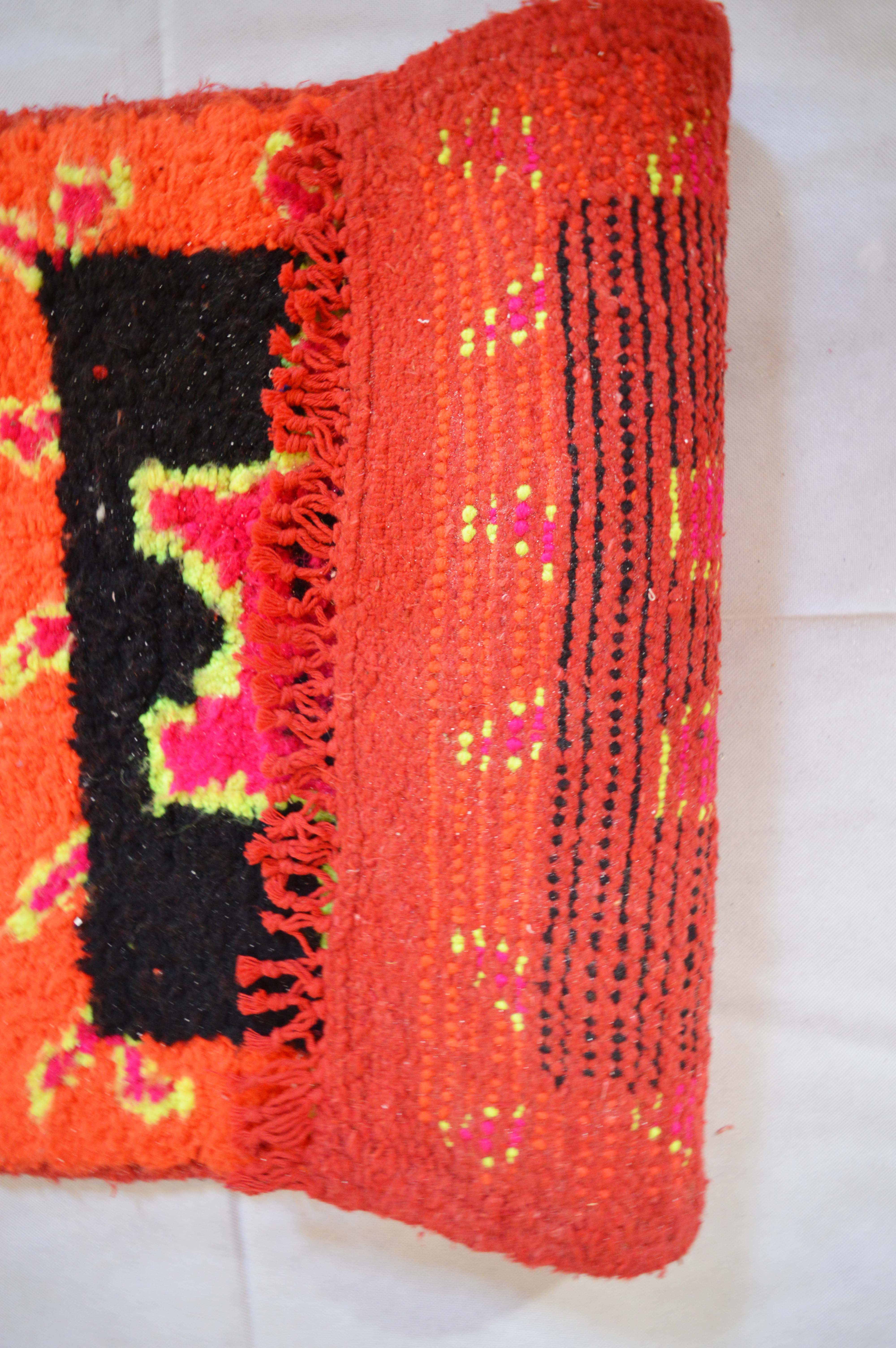 Orange berber carpet 64 x 52 cm