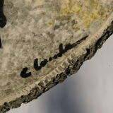Vintage tripod cut ceramic lava way and rock decoration