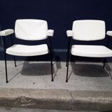 Pair of armchairs CM 197 by Pierre Paulin edited by Thonet in 1950