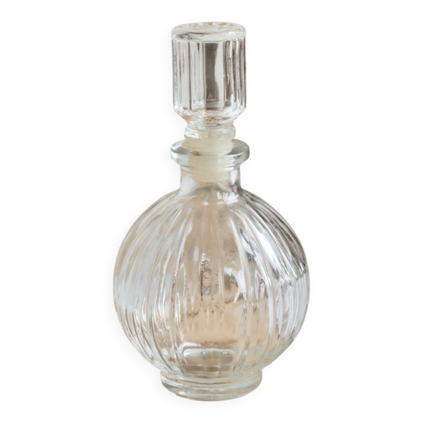 Carafe à liqueur vintage en verre strié