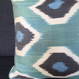 Decorative pillow cases in silk ikat prints