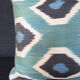Decorative pillow cases in silk ikat prints