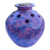 Vase flower spike ceramic golden pink purple
