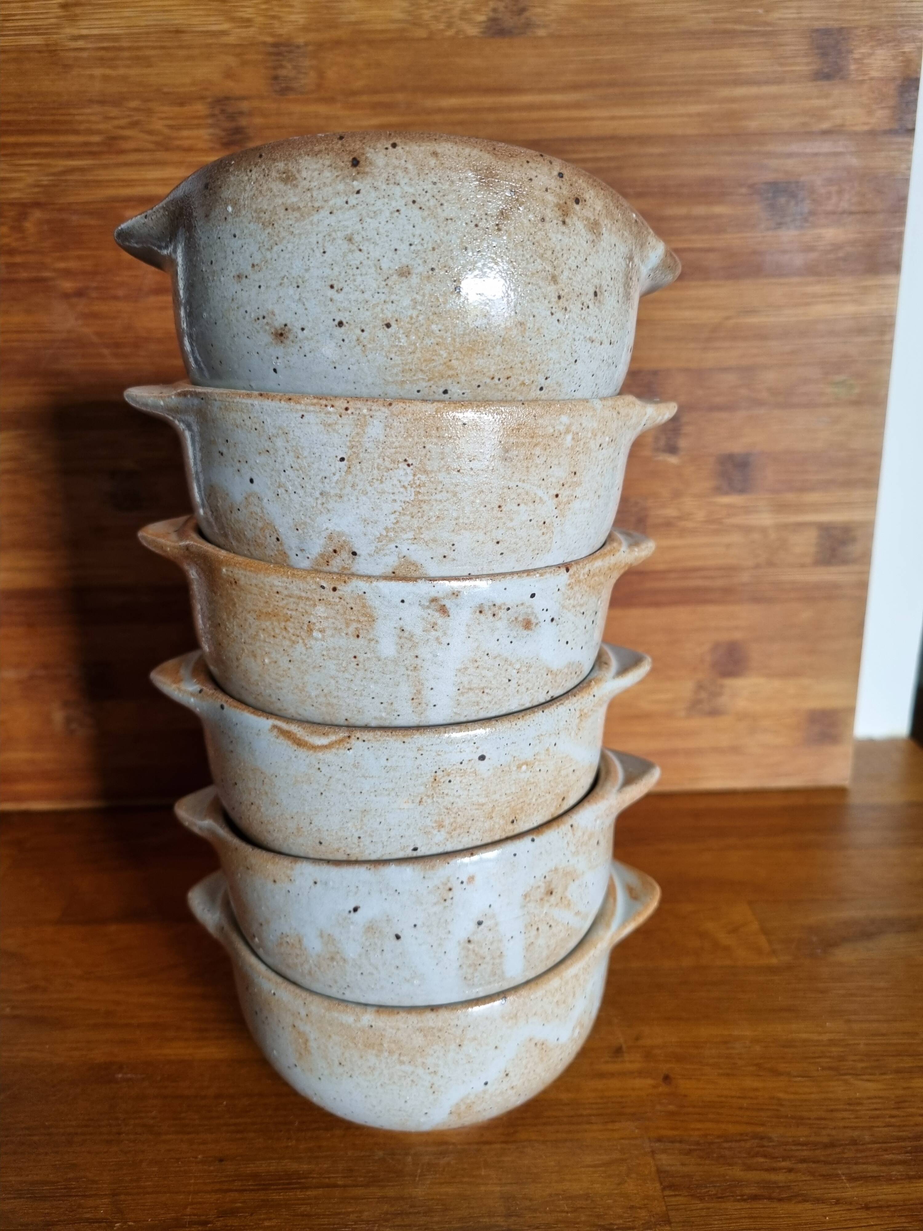 Set of 6 stoneware bowls
