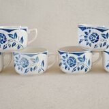 6 Digoin cups and saucers, sugar bowl and milk jug