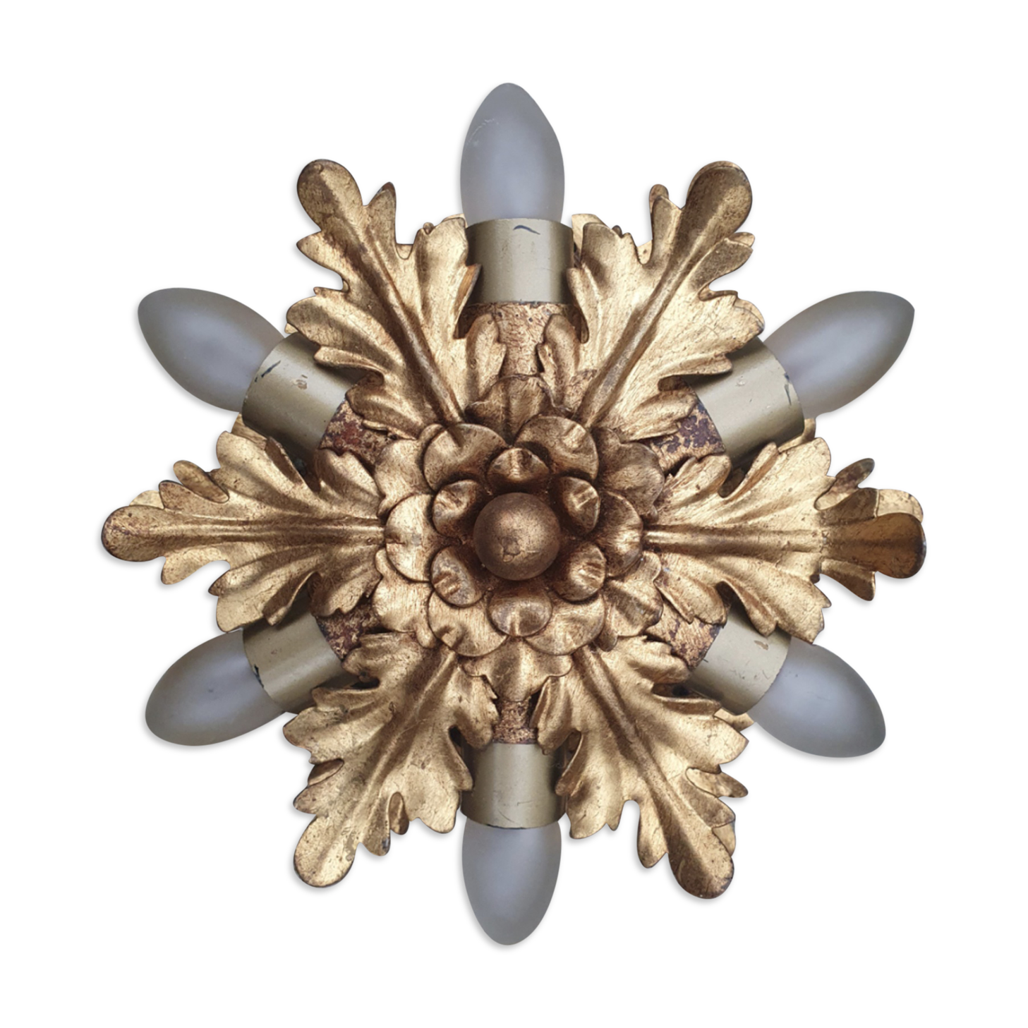 Ceiling lamp with floral decoration, Paris