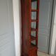 Mahogany column showcase, 1 glass door, 1 drawer, 5 wooden shelves