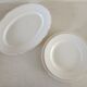 1 dish and 5 plates iron earth cream patina