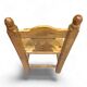 Chaise en bois primitive style brutaliste 19e siècle