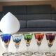 Lot 5 Glasses Digestif/Liqueur. Flamed decoration. Murano 1950