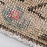 4x7 Red and Beige Turkish Vintage Rug