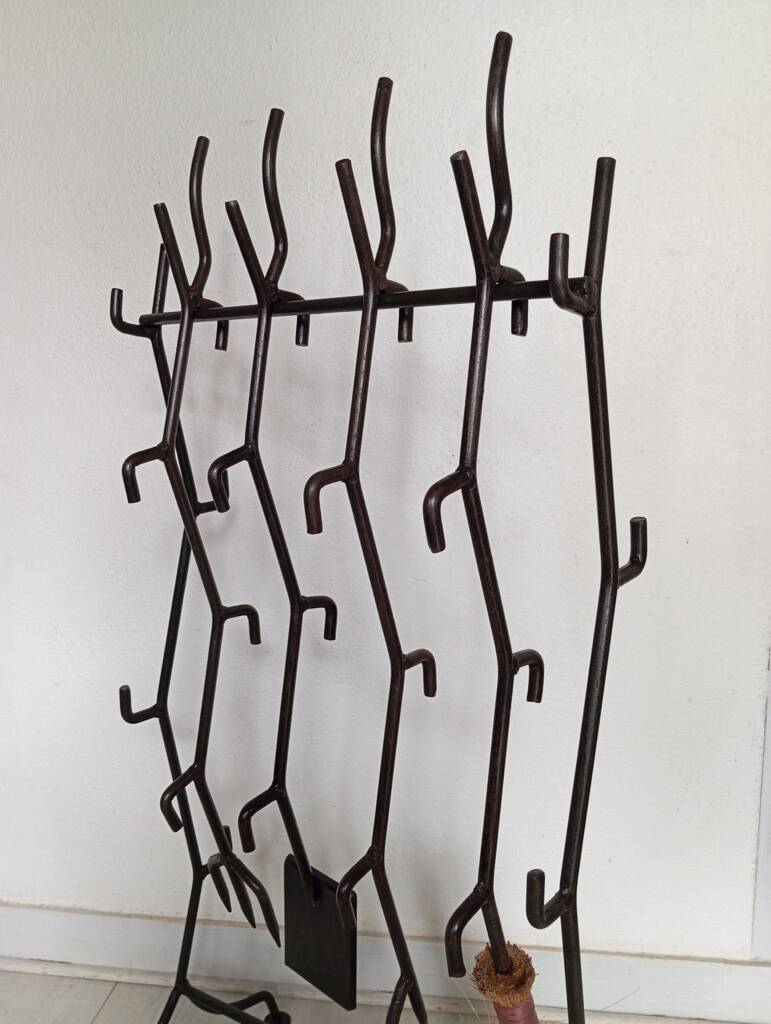 Brutalist fireplace mantel