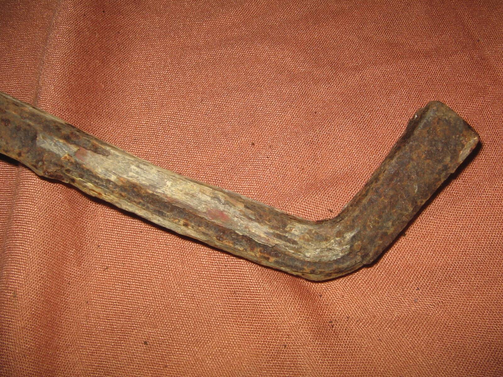 Old wrought iron andirons