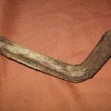 Old wrought iron andirons