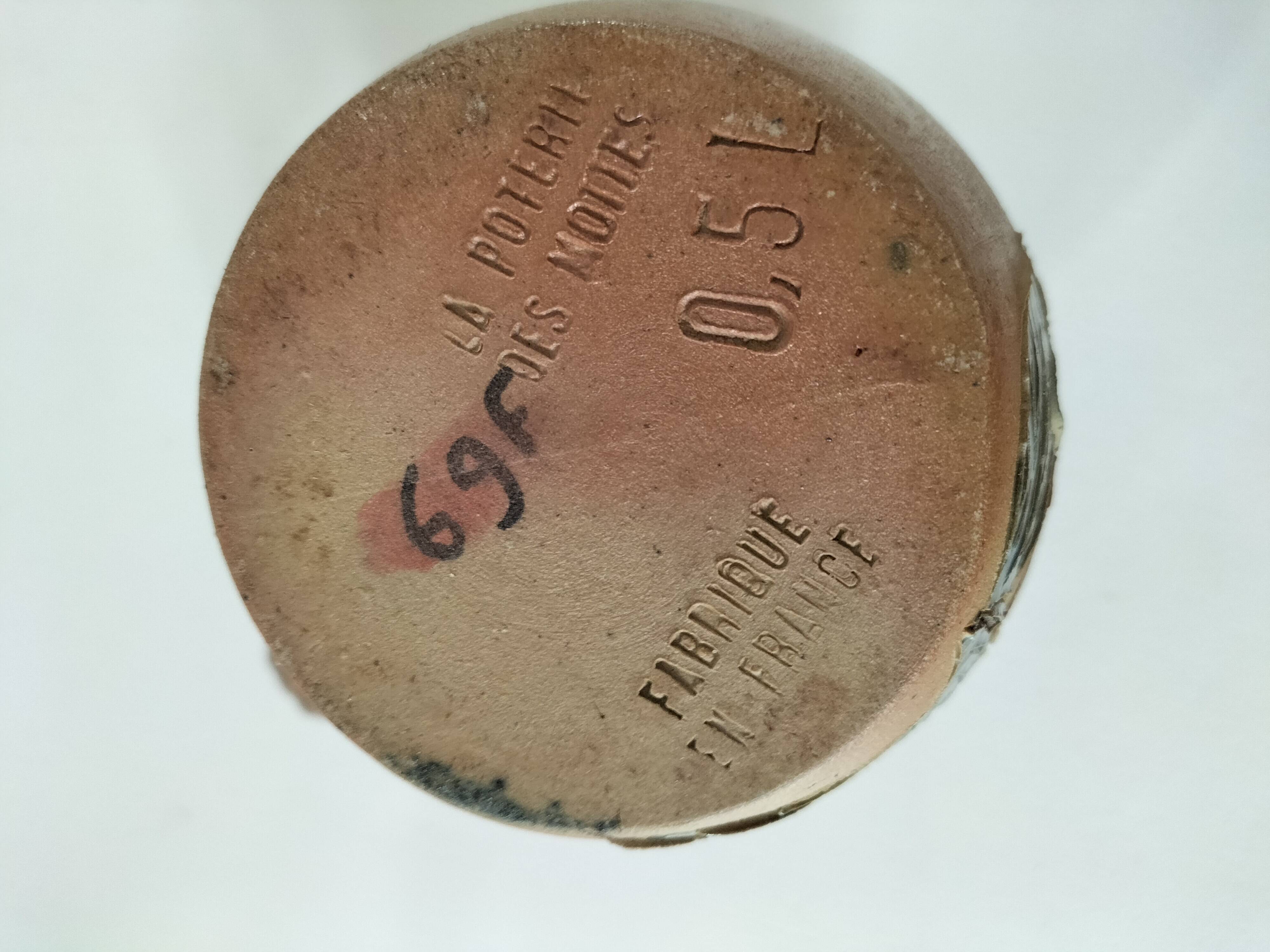 Stoneware pitcher from Poterie des Mottes, Saint Amand en Puisaye (Burgundy)