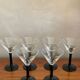 6 verres pied noir