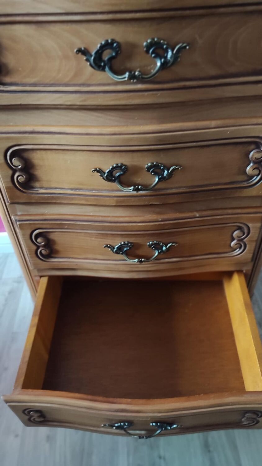 Vintage wooden chest of drawers storage unit