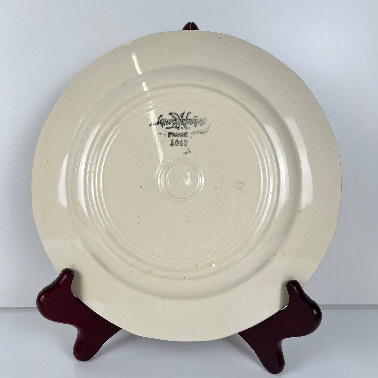 Set de 6 Assiettes à dessert Sarreguemines motif fleur , première moitié du