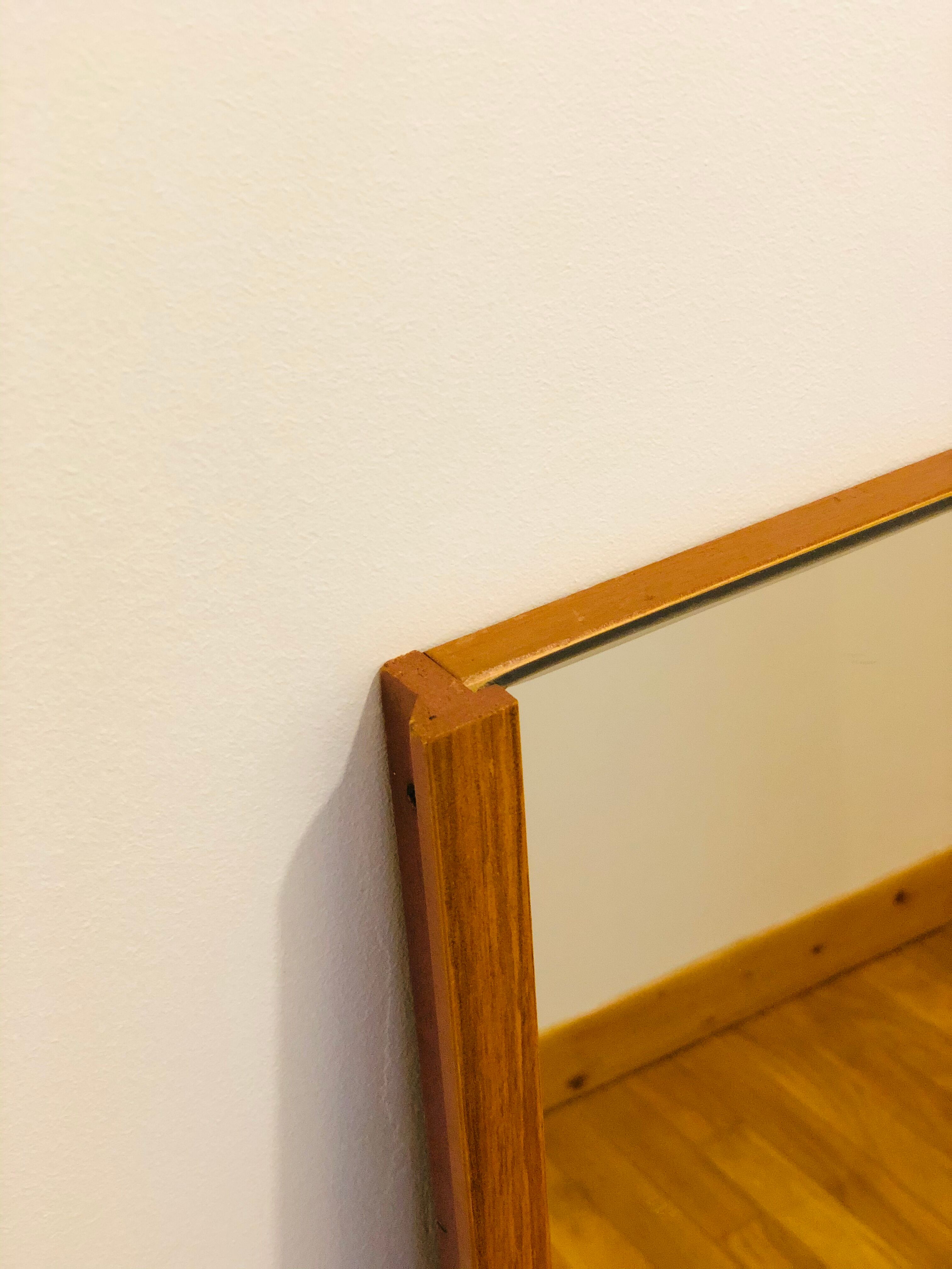 Scandinavian teak mirror 112 cm x 46 cm