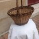 Panier tressé osier et noisetier