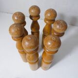 Old wooden bowling game