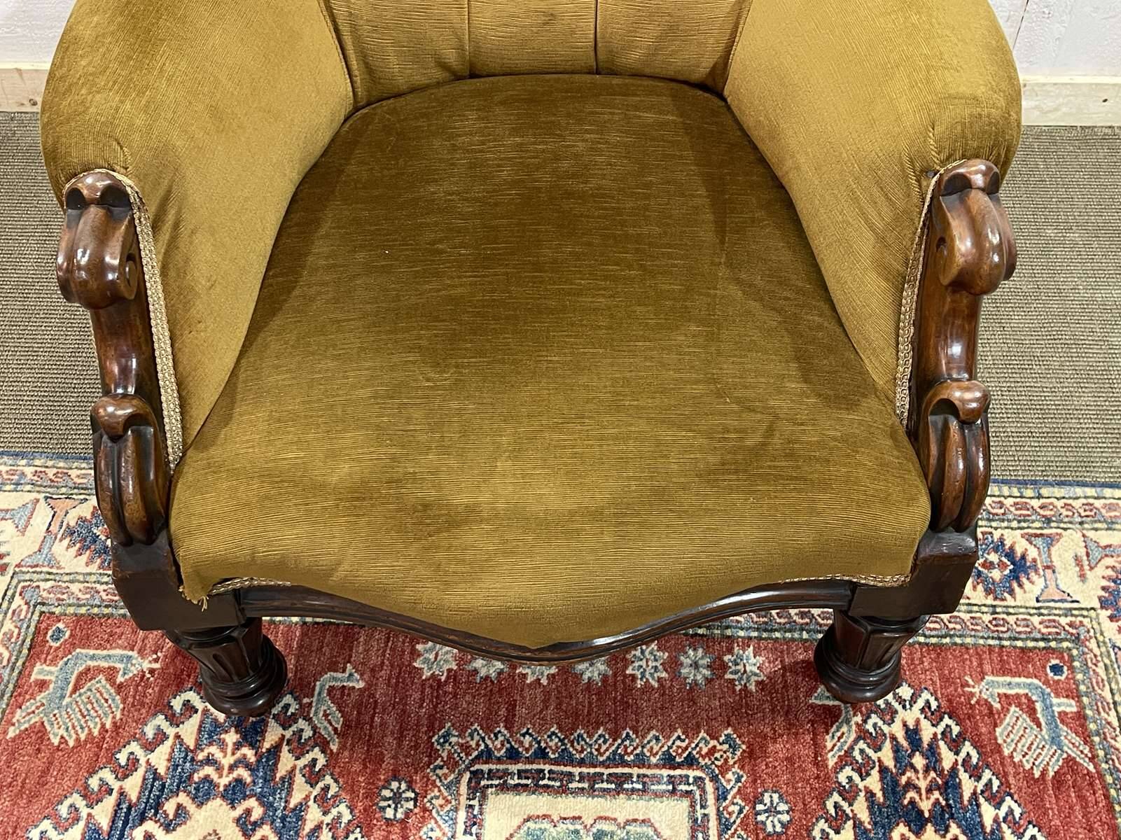 19th century Victorian mahogany armchair