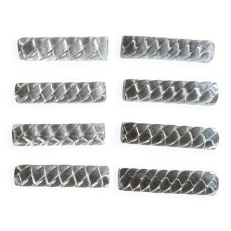 Baccarat set of eight bamboo model knife holders