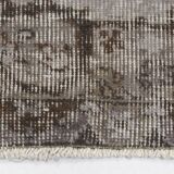 Grey Oushak Antique Wool Carpet