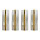 Contemporary Luxury Murano Glass Wall Sconces with Gold Finish — 4 Set