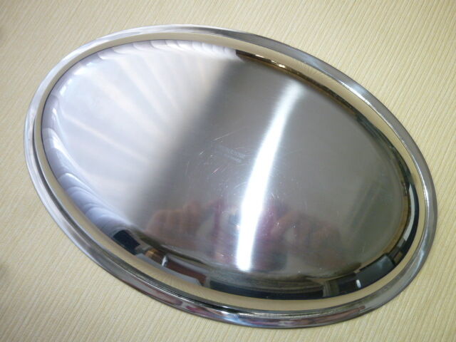Large stainless steel bread basket contrast guy derenne normandy model