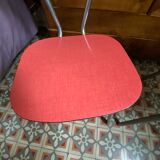 2 chairs in red Formica 60s