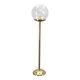 Space Age Bubble Glass and Brass Floor Lamp, Czechoslovakia, 1970s