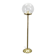 Space Age Bubble Glass and Brass Floor Lamp, Czechoslovakia, 1970s