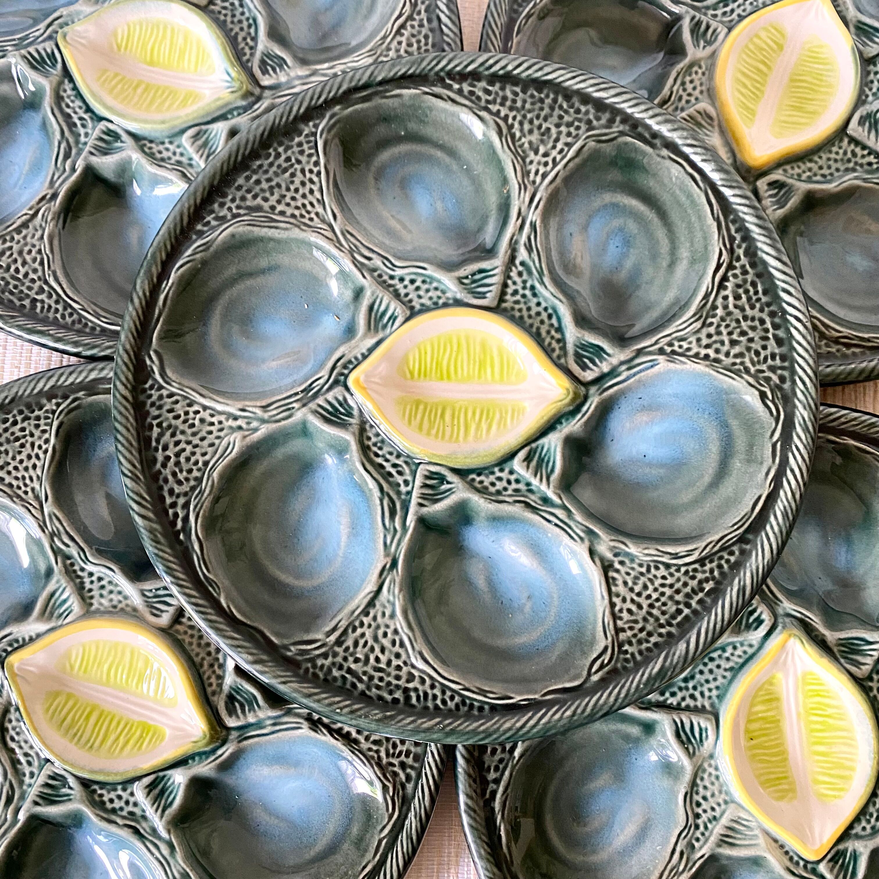Oyster plates in St Clément slip