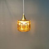 Swedish hanging lamp by Carl Fagerlund for Orrefors glass factory 1970s.