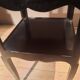 Black bedside table with two shelves, Louis XV style
