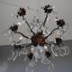 Hanging crystal chandelier and bronze 1900