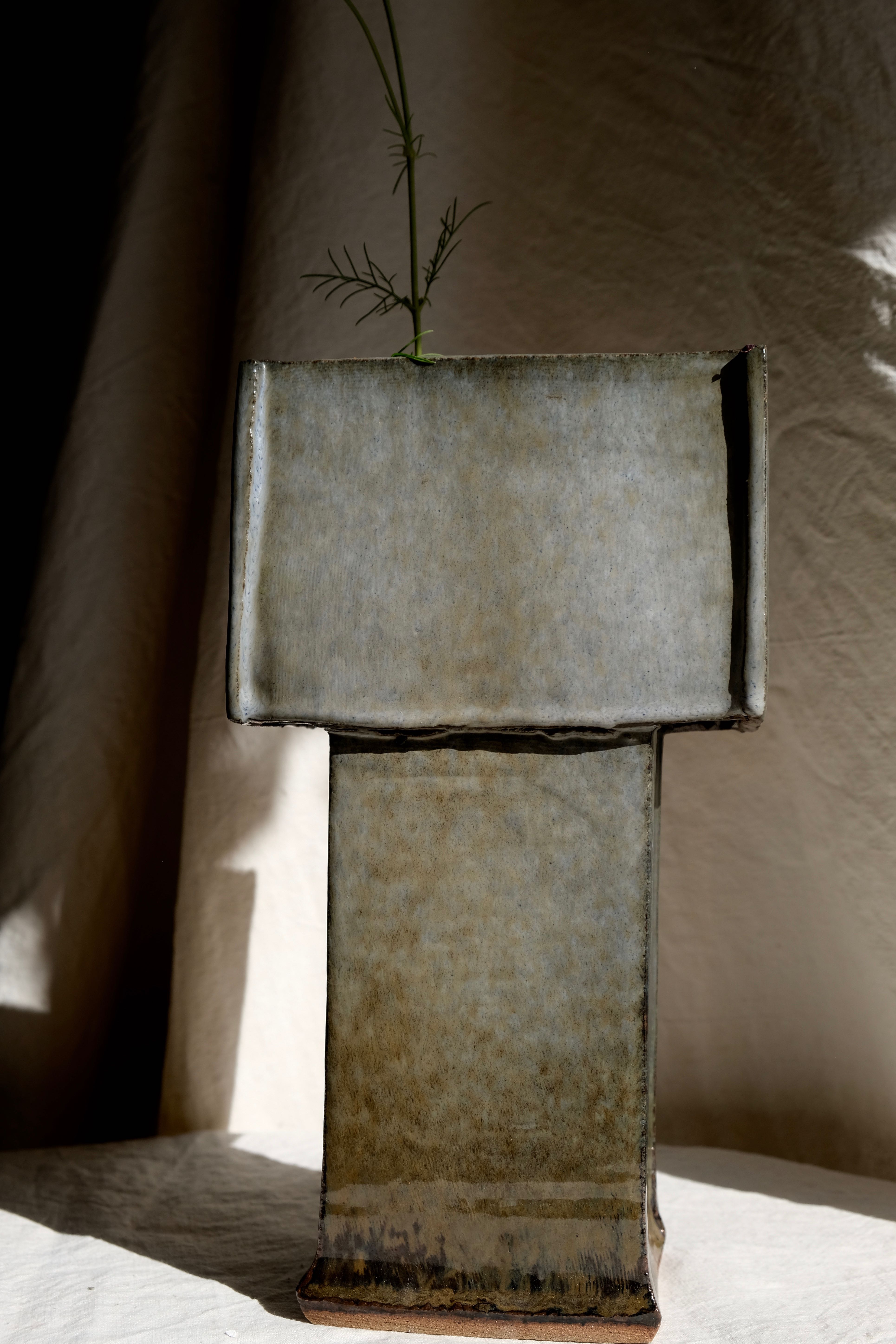 Japanese vase hanaire ikebana freeform mid century