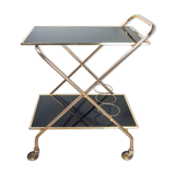 Vintage dessert glass and brass year 70