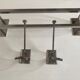 Set 2 patères porte manteau et porte serviette de salle de bain modernistes chromés mid century