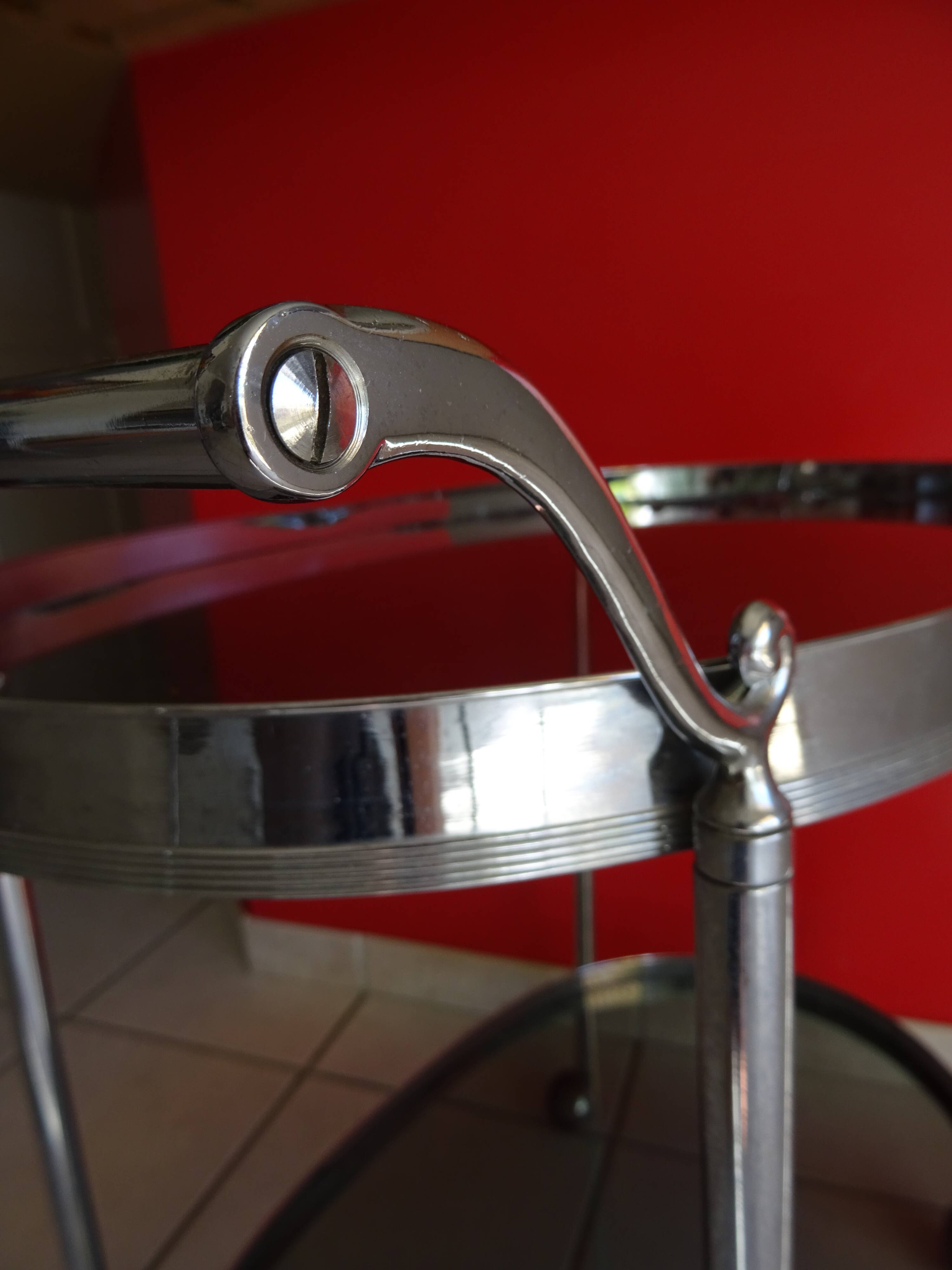 70s design chrome bar trolley