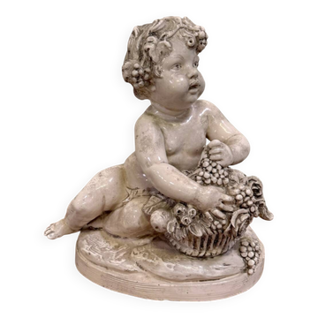 Lebrun: Glazed terracotta putti