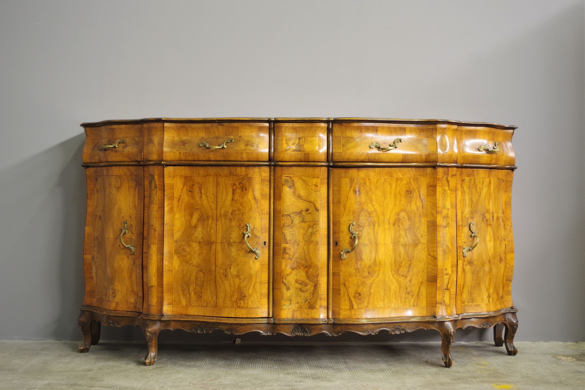 Walnut sideboard Mobilificio Del Fabro Udine, 1950