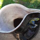 Enamelled terracotta pitcher, France, 1950s