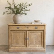 Old raw wood sideboard