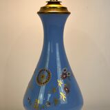 Table lamp with blue opal frame decorated with gold and of bronze, 1890s